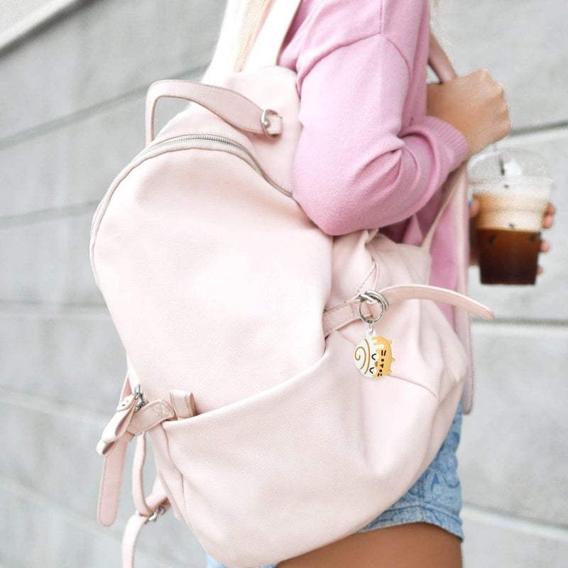 iFace x Pusheen Café Series Silicone Protective Cover [ Compatible with Apple AirTag][Cute Character Case] [Carabiner Keychain Clip Included] - Cinnamon Roll - Image 5